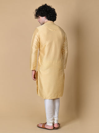 MAAHI FABS Men's Golden Cotton Regular Fit Kurta Pajama Set