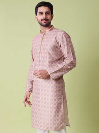 Men's Printed Cotton Kurta