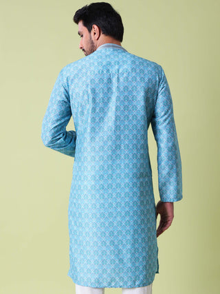 Men's Printed Cotton Kurta