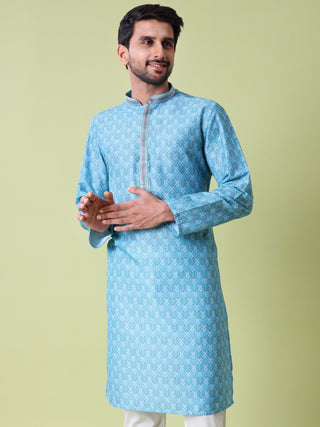 Men's Printed Cotton Kurta