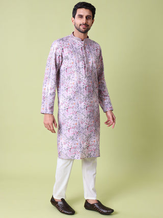 Men's Printed Cotton Kurta