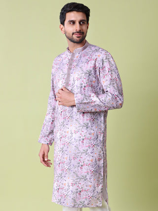 Men's Printed Cotton Kurta