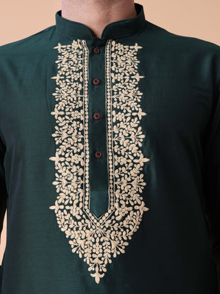 Men's Embroidered Cotton Festive Kurta