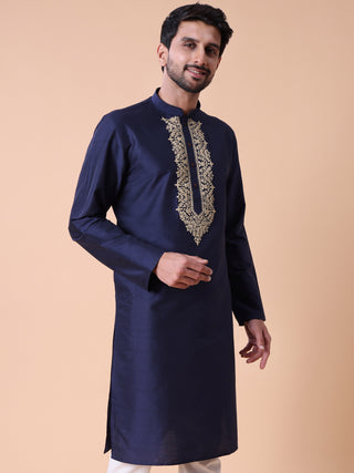 Men's Embroidered Cotton Festive Kurta