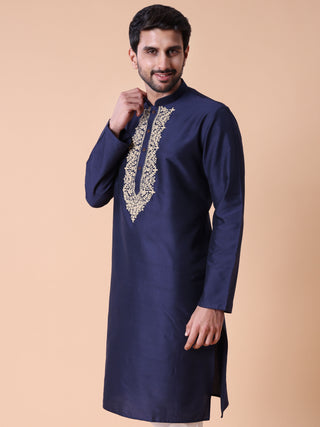 Men's Embroidered Cotton Festive Kurta