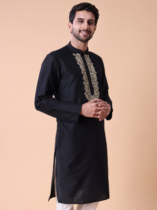Men's Embroidered Cotton Festive Kurta