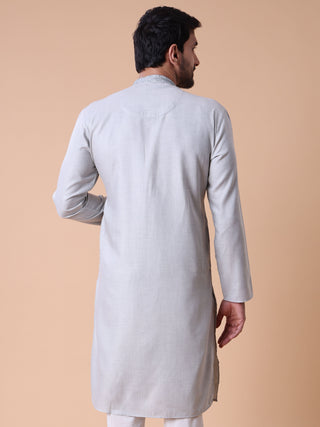 Men's Mandarin Collar Cotton Kurta