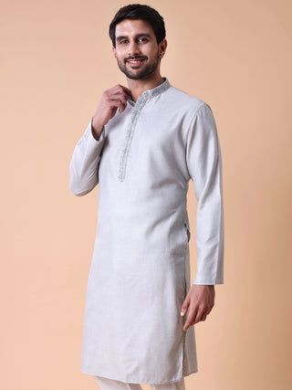 Men's Mandarin Collar Cotton Kurta