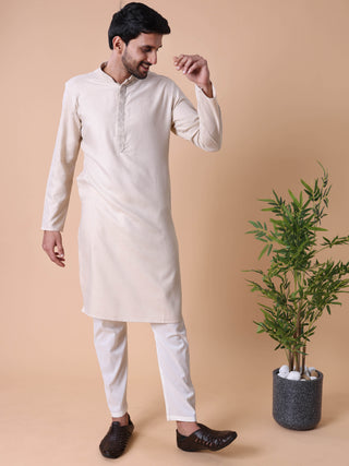 Men's Mandarin Collar Cotton Kurta