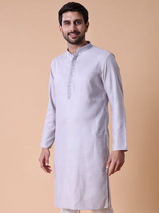 Men's Mandarin Collar Cotton Kurta