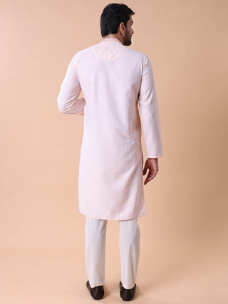 Men's Embroidered Cotton Kurta
