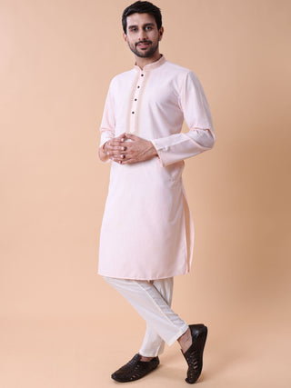 Men's Embroidered Cotton Kurta