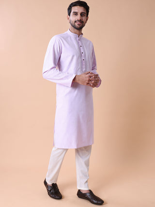Men's Embroidered Cotton Kurta