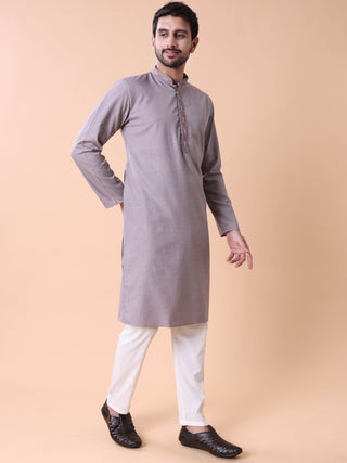 Men's Mandarin Collar Cotton Kurta