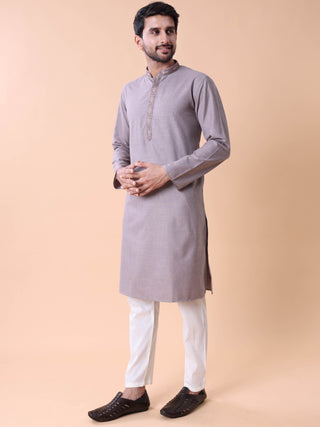 Men's Mandarin Collar Cotton Kurta