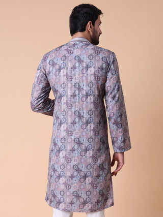 Men's Printed Cotton Kurta