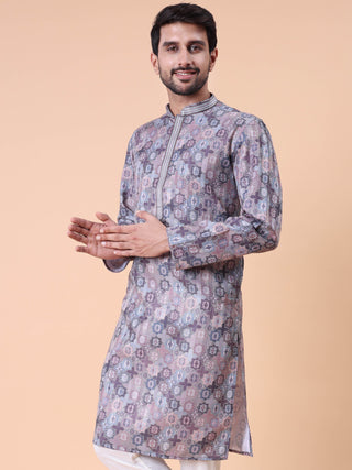 Men's Printed Cotton Kurta