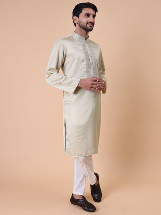 Men's Floral Embroidered Kurta