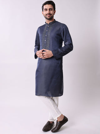 Men's Floral Embroidered Kurta