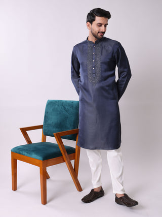 Men's Floral Embroidered Kurta