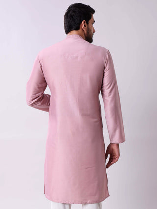 Men’s Peach Embroidered Kurta MAAHI FABS