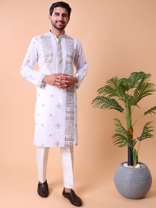 Men's Printed Khadi Handloom Kurta