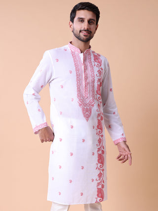 Men's Printed Khadi Handloom Kurta