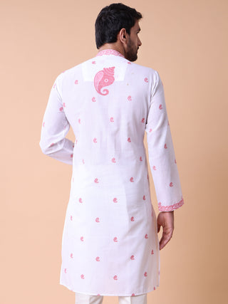 Men's Printed Khadi Handloom Kurta