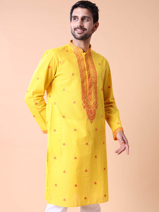 Men's Printed Khadi Handloom Kurta