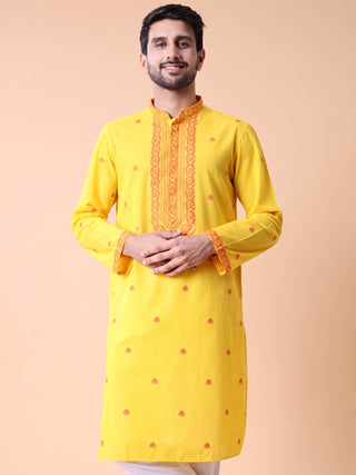 Men's Printed Khadi Handloom Kurta