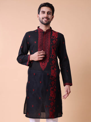 Men's Printed Khadi Handloom Kurta
