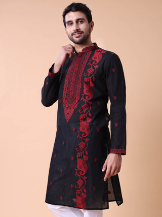 Men's Printed Khadi Handloom Kurta