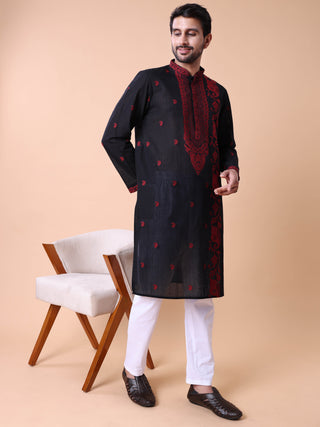Men's Printed Khadi Handloom Kurta