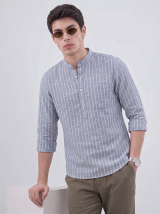 Men’s Cotton Striped Short Kurta MAAHI FABS