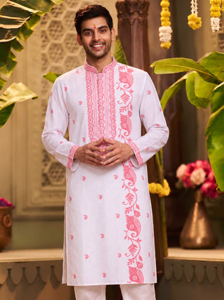 Men's Printed Khadi Handloom Kurta Maahi Fabs