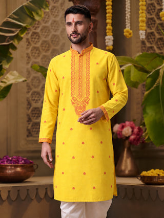 Men's Printed Khadi Handloom Kurta Maahi Fabs