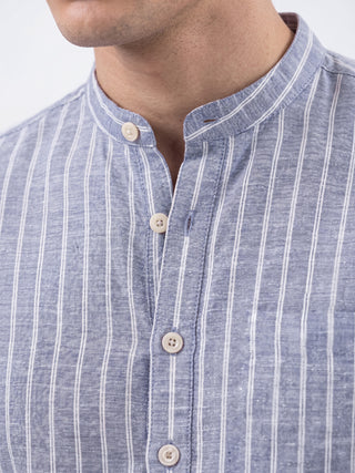 Men’s Cotton Striped Short Kurta MAAHI FABS