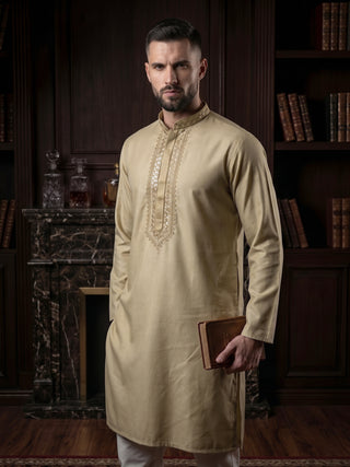 Men’s Pista Sequined Embroidered Kurta MAAHI FABS