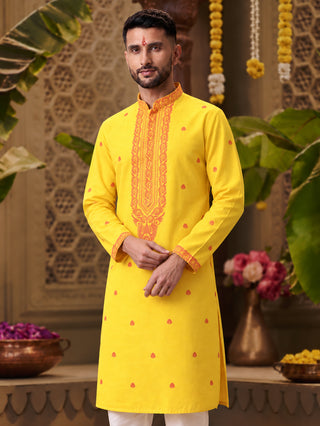 Men's Printed Khadi Handloom Kurta Maahi Fabs