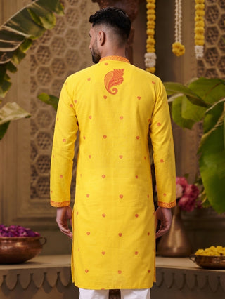 Men's Printed Khadi Handloom Kurta Maahi Fabs