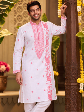 Men's Printed Khadi Handloom Kurta Maahi Fabs