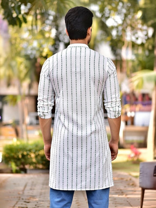 Men's Printed Cotton Kurta