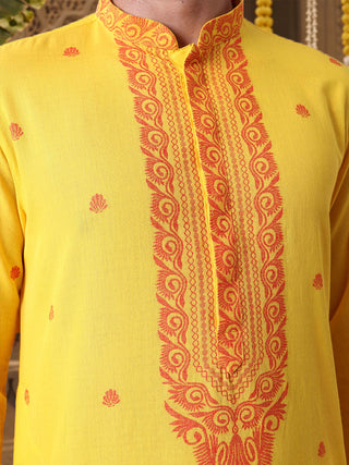 Men's Printed Khadi Handloom Kurta Maahi Fabs
