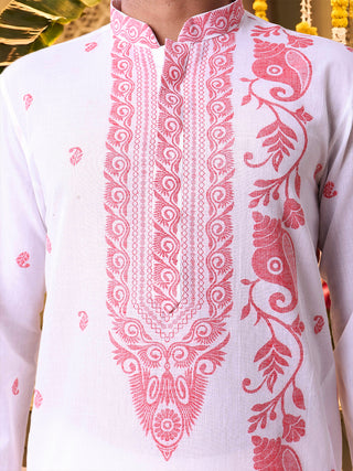 Men's Printed Khadi Handloom Kurta Maahi Fabs