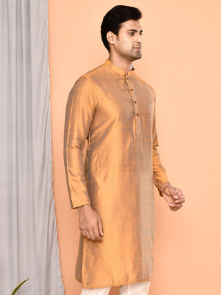 Men's Cotton Brown Solid Kurta