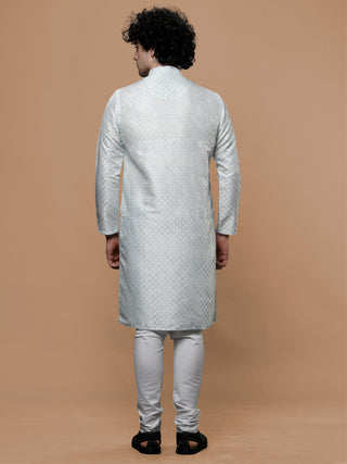 Maahi Fab Men Cotton Kurta (Aqua)