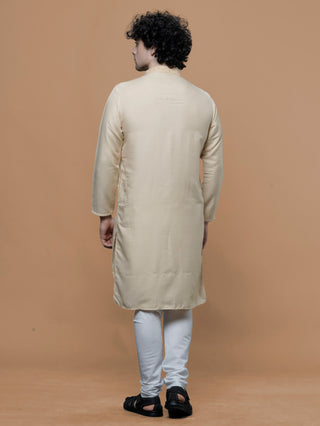 Maahi Fab Men Cotton Kurta and Pajama (Fawn)