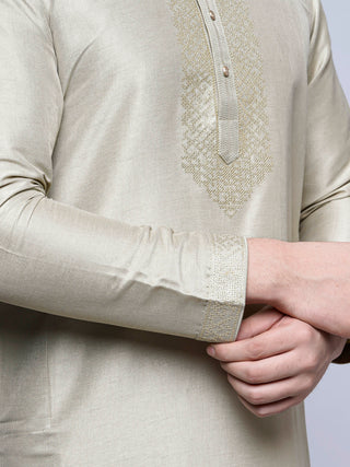 Men's Pista Sequin Embroidered Kurta