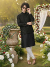Men's Kurta Pyjama & Embroidered Nehru Jacket Set