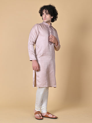 MAAHII FABS Pink Men Embroidered Ethnic Dress Kurta With Pajama